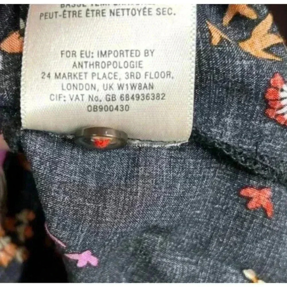 Anthropologie Conversations Top Small 28 of 52 Long sleeves Button Front - Picture 6 of 9